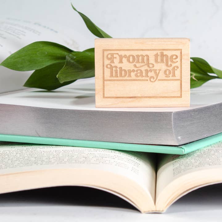 Paper Sushi - Wholesale Rubber/Decorative Stamp - Retro From The Library Of Bookplate Rubber Stamp