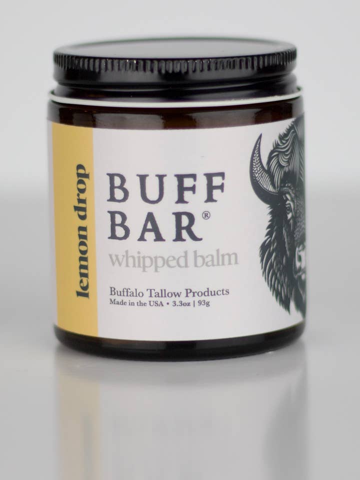 Lemon Drop Bison Tallow Whipped Balm, 3.3 oz for wholesale by Big Crazy Buffalo