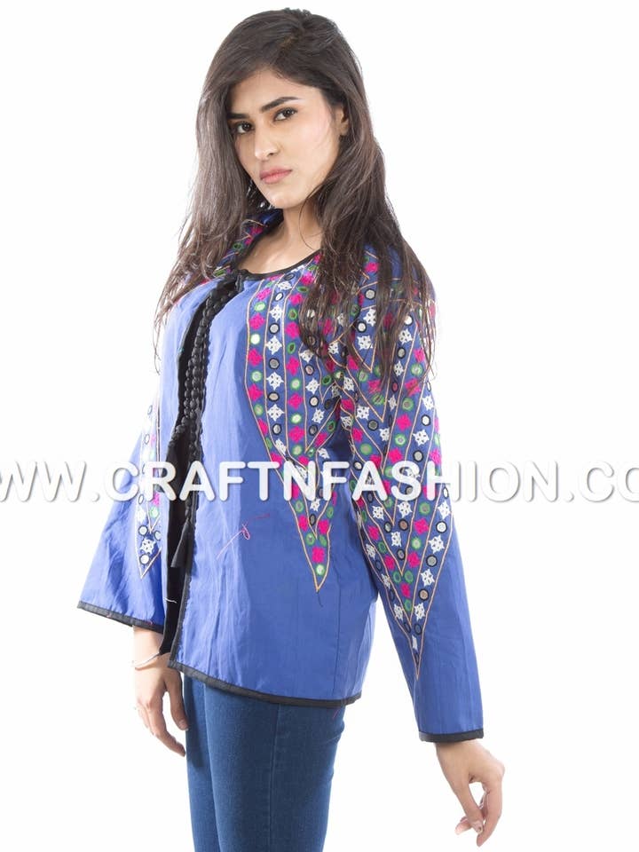 Meghcraft - Wholesale Jacket - Women's - Indian Handmade Embroidered Jacket-Women's Bohemian Jacket3