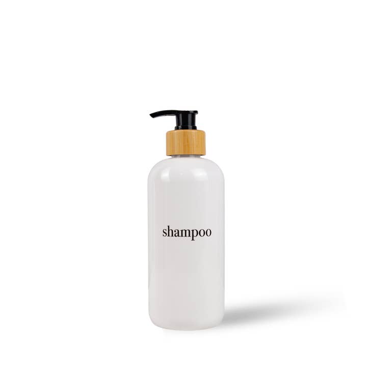 Joie Designs Co. | Refillable Bottles - Wholesale Soap Dispenser - Shampoo & Conditioner Bottle Sets - Refillable | White Dispensers | Bamboo or Plastic Tops11