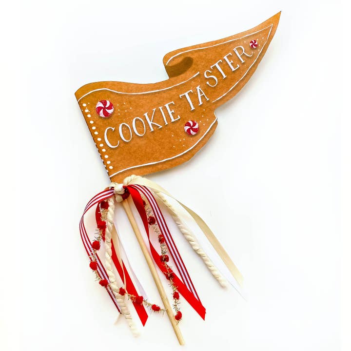 Cookie Taster Christmas Party Pennant for wholesale by Cami Monet