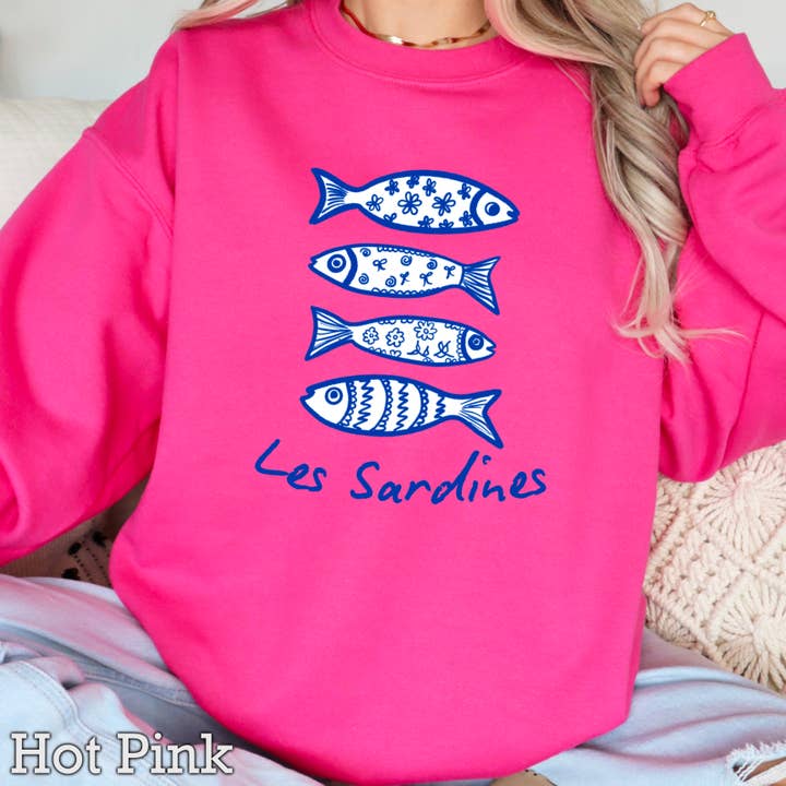 Shoppe SHC - Wholesale Graphic Sweatshirt - Women's - Les Sardines | Summer Coastal Women’s Sweatshirt 8
