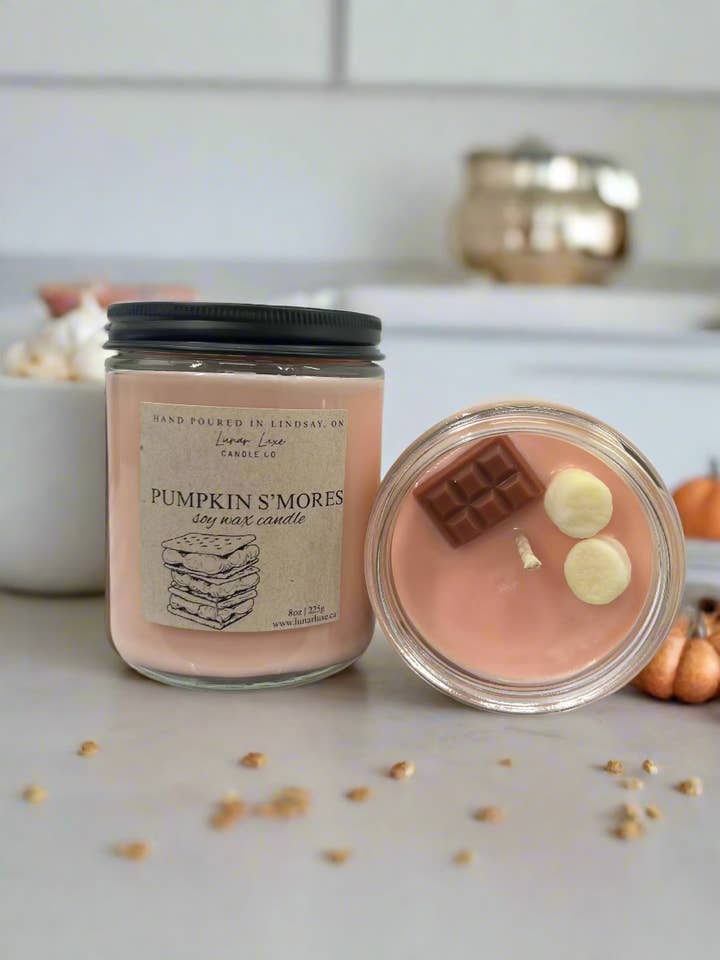 Bougie Deluxe S'mores à la Citrouille pour la vente par LunarLuxeCA