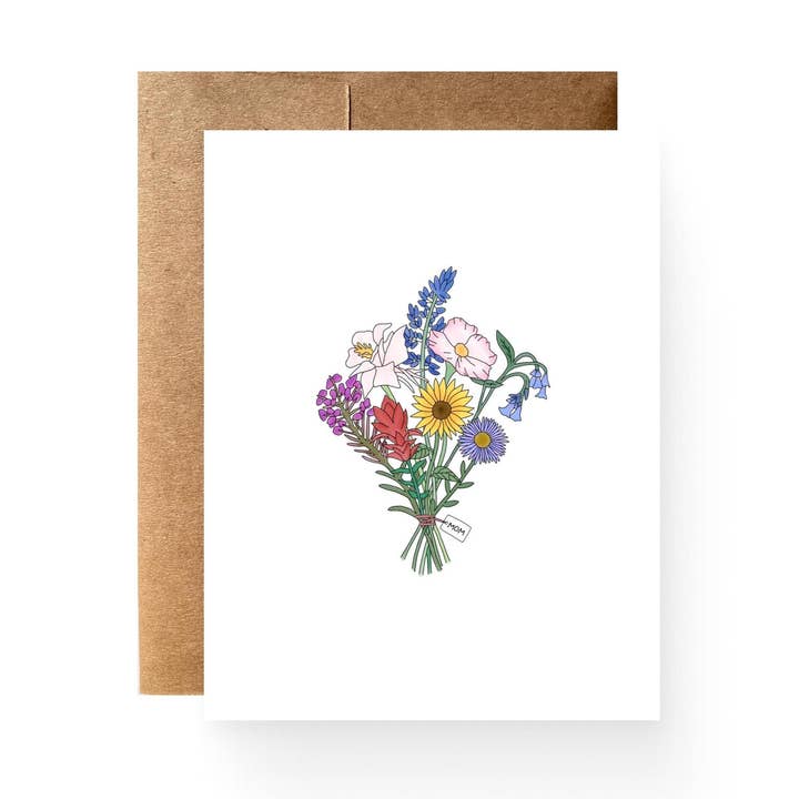 Wildflower Bouquet For Mom Card for wholesale by Catamount Card Company