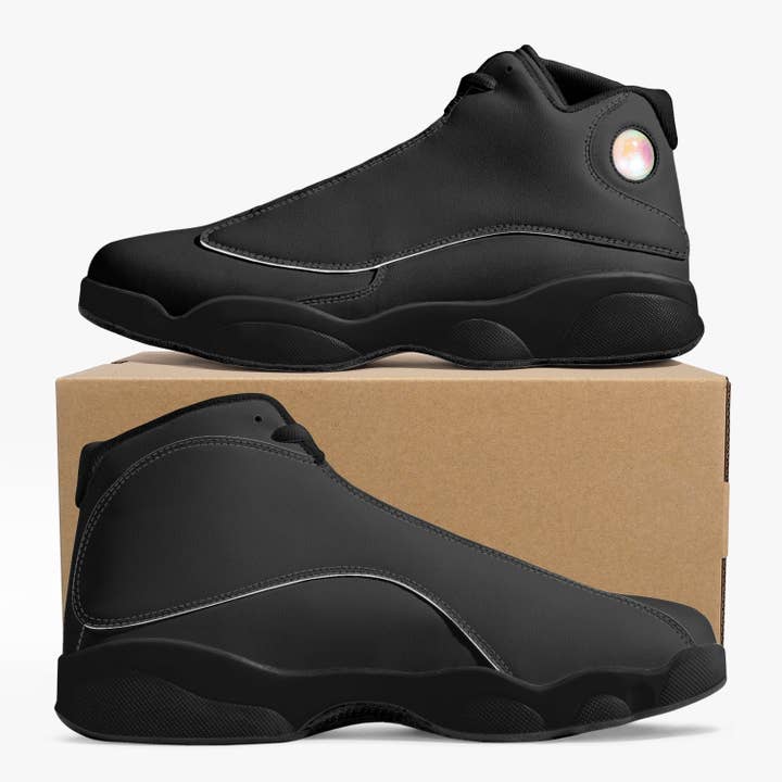 Dream Forge - Wholesale Lifestyle Sneakers - Unisex - Dream Forge Black Sole High-Top Leather Basketball Sneakers