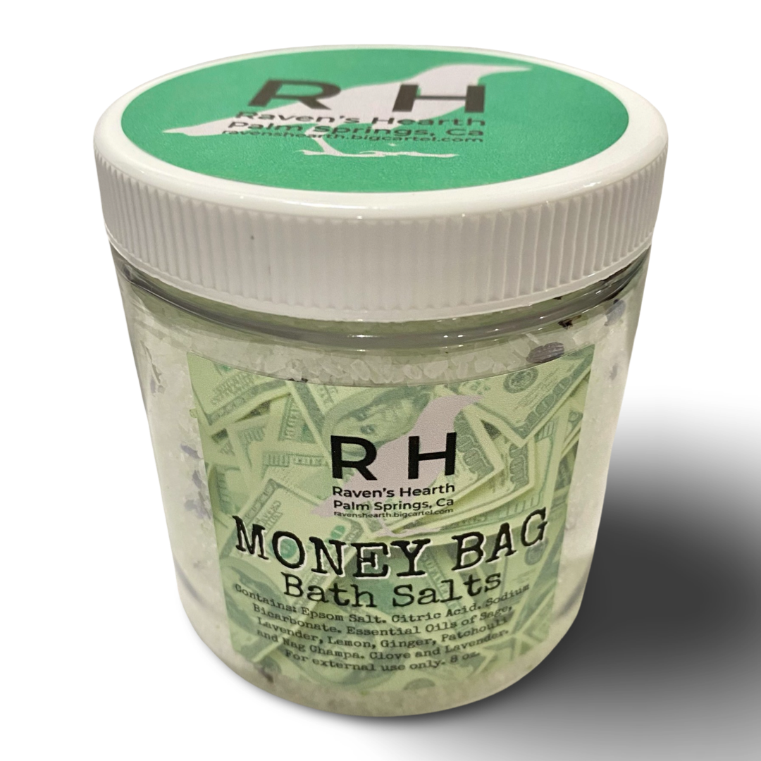 Raven’s Hearth - Wholesale Bath Salts - Money Bag Bath Salt | 8 oz | Manifestation & Prosperity4