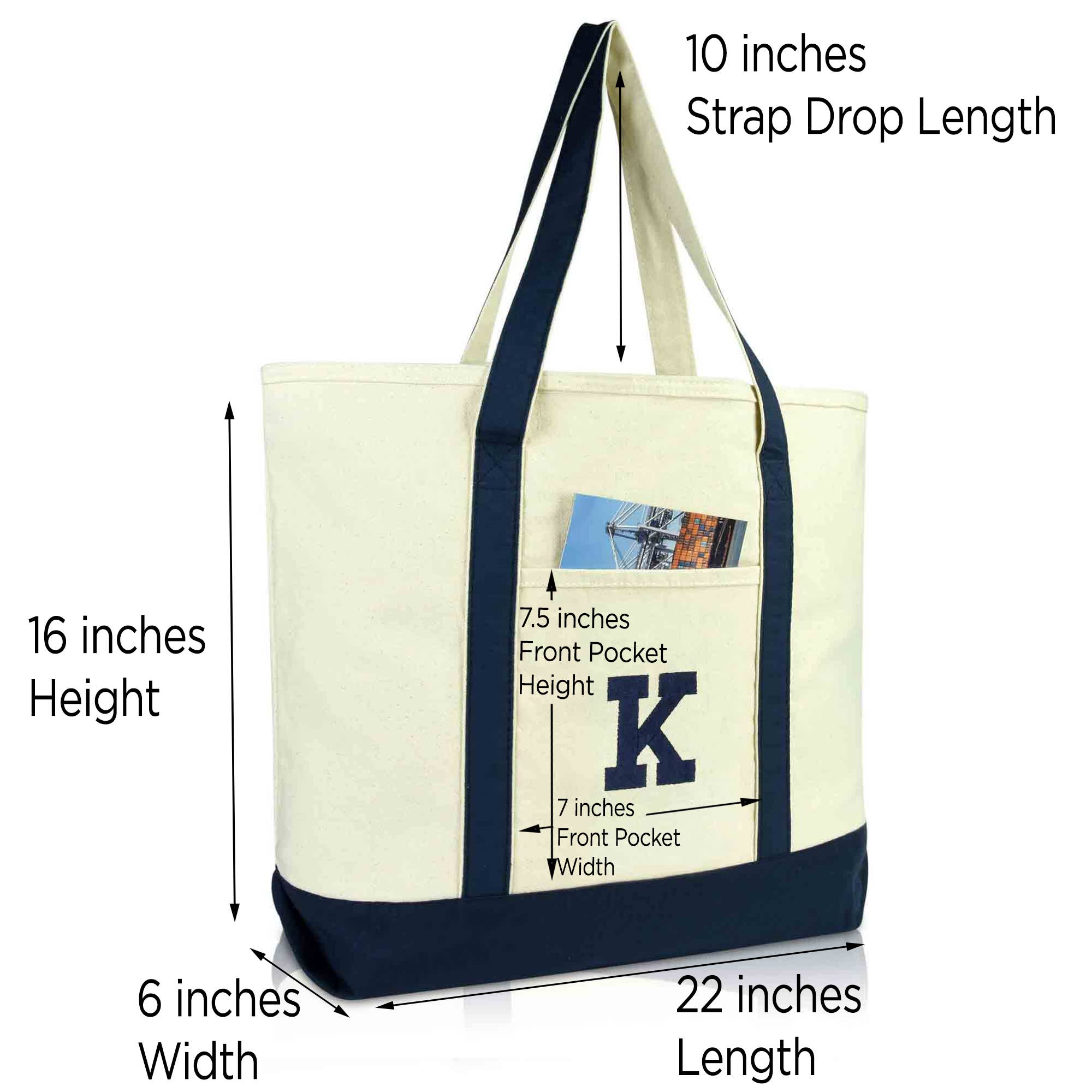 Dalix – wholesale Bärkasse - Dam – DALIX Initial Shoppingväska Personlig Blixtlås Top Letter - K33