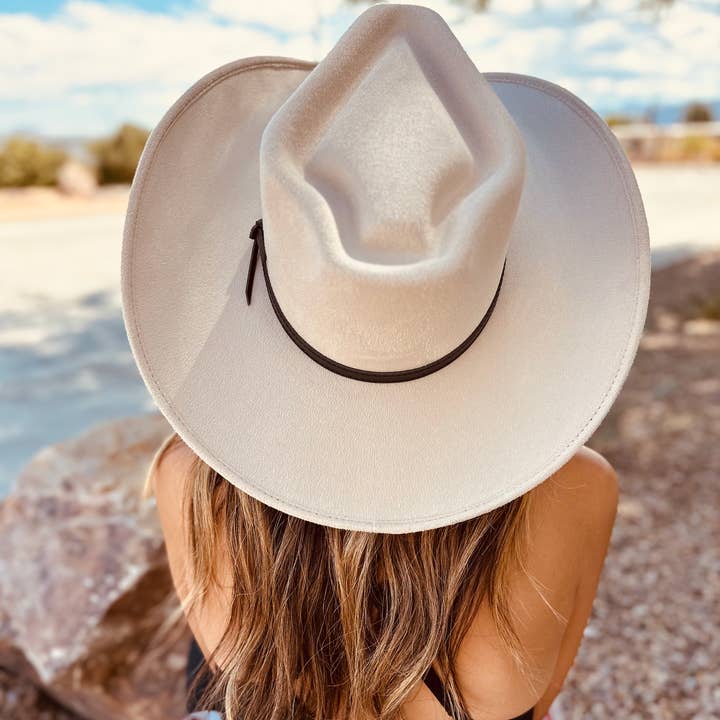 The Modern Cactus Co - Wholesale Cowboy Hat - Unisex - Vegan Suede Western Arrowhead Cowboy Hat w/ Leather Band9