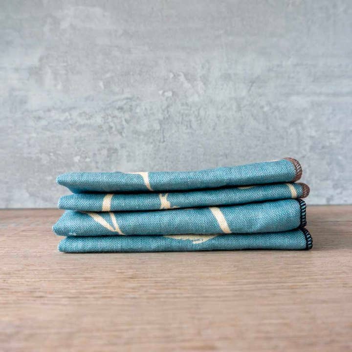 West Coast Handmade - Wholesale Dinner & Cloth Napkin - 100% Linen - Print Cloth Napkins - Set of 2Â