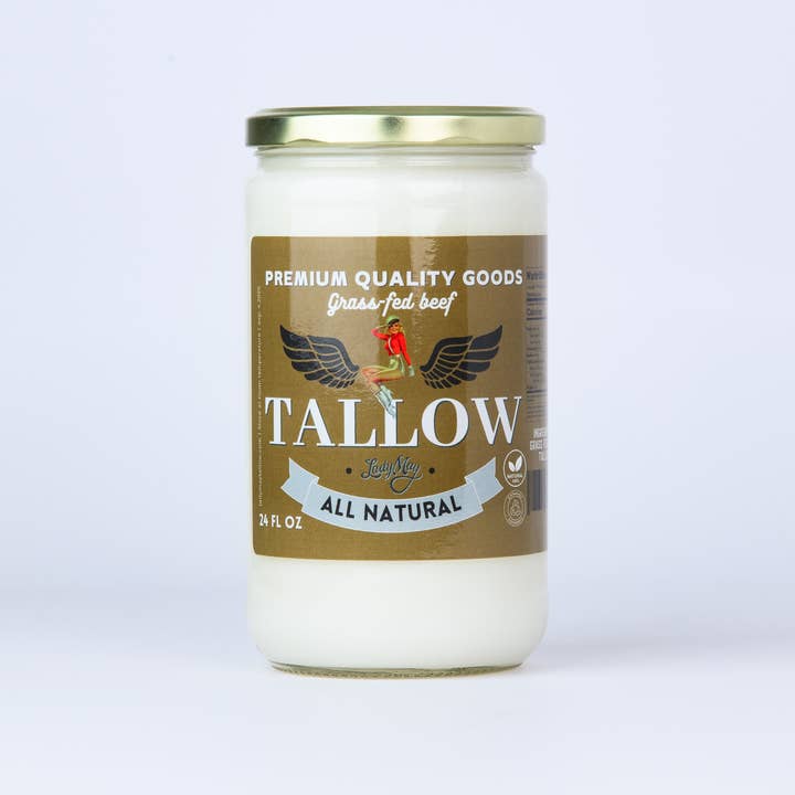 Lady May Tallow - Wholesale Cooking Oil - Lady May 24oz. Premium Quality Grass Fed Beef Tallow