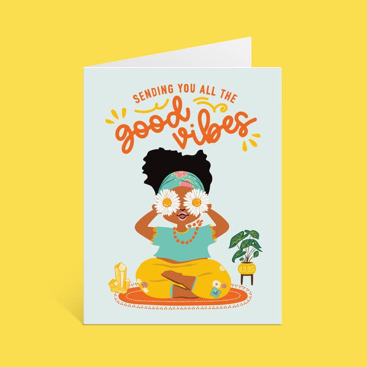 Lucy Loves Paper - Wholesale Sympathy Card - Sending You All The Good Vibes Card (A2)2