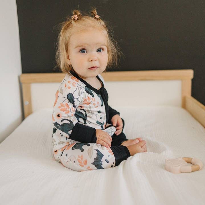 Little Joy Co. - Wholesale Sleepsuit – Baby - Boo Bash Bamboo Zippy Romper Baby Halloween Pajamas PJs3