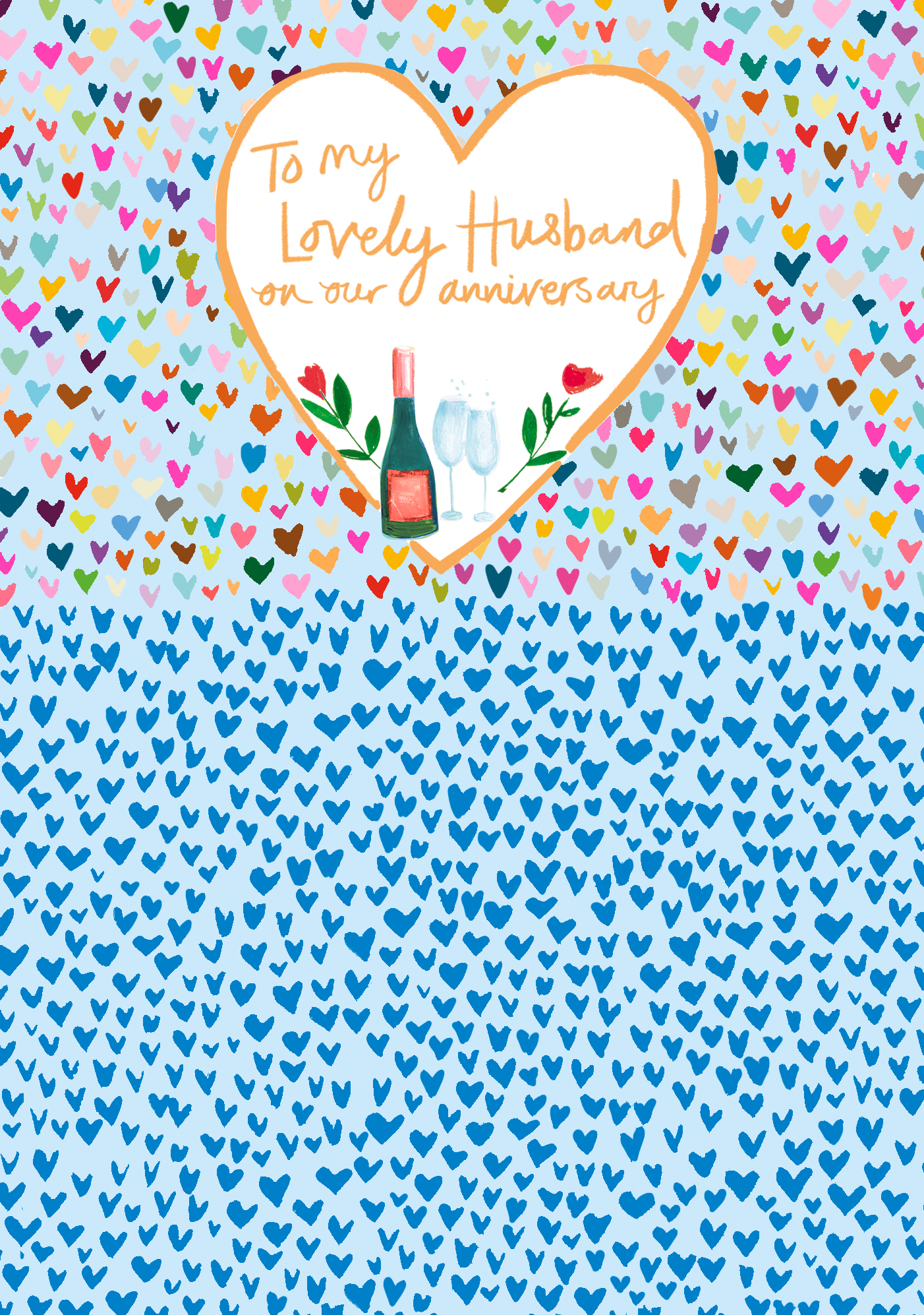 Paper Salad – Cartão de saudação diária por atacado – AO MEU ADORÁVEL MARIDO NO NOSSO ANIVERSÁRIO0