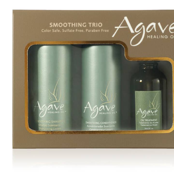 Agave Smoothing Trio (Shampoo + Conditioner + Olio) per la vendita all'ingrosso da parte di Agave
