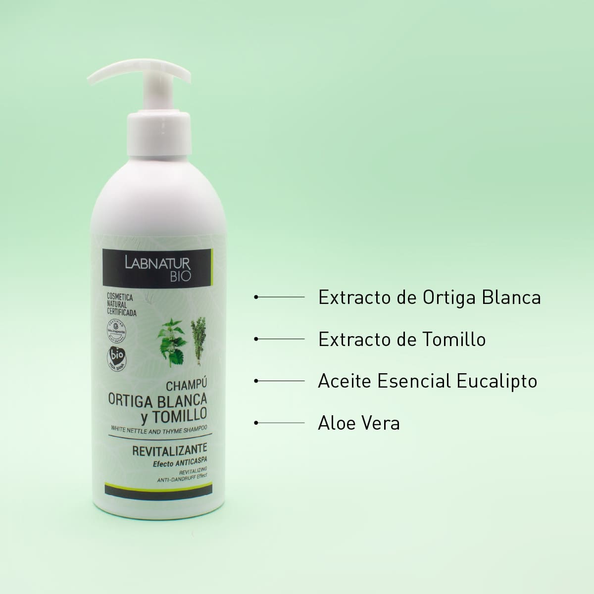 Laboratorio SYS - Wholesale Hair Shampoo - White Nettle and Thyme Revitalizing Shampoo 450ml1