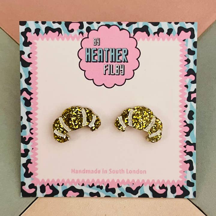 Croissant Stud Earrings for wholesale by By Heather Filby