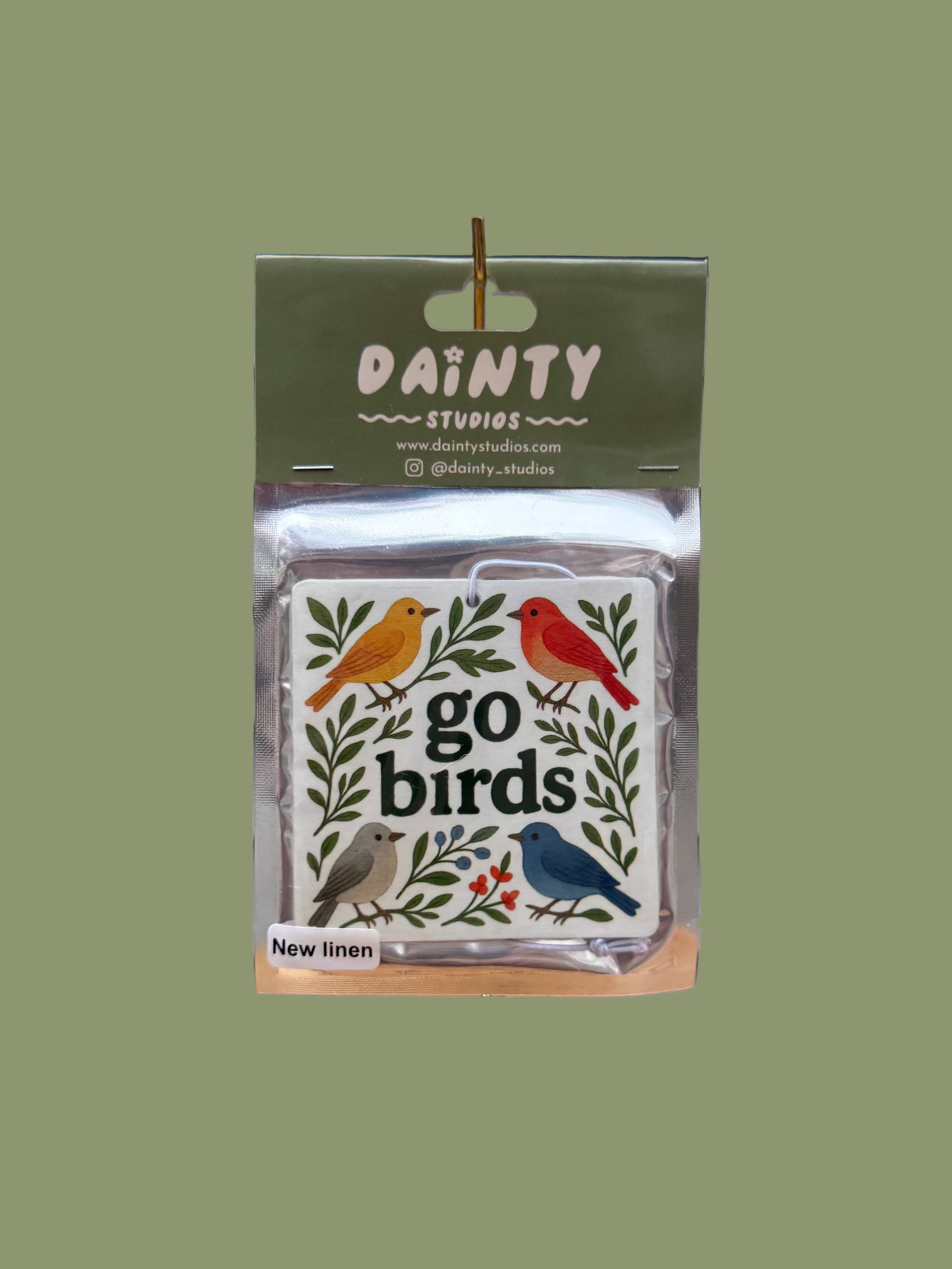Dainty Studios - Wholesale Car Freshener - Women's - Go Birds Car Air Freshener
