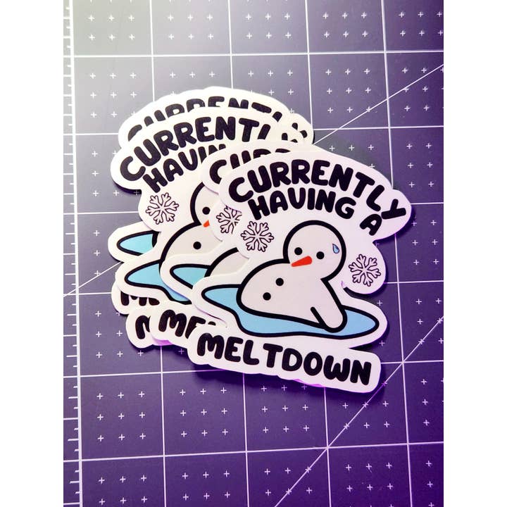 Funny winter sticker for wholesale by Luxe Trauma