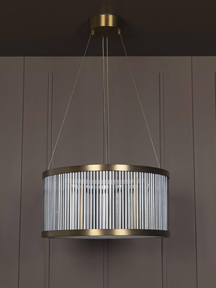 Nablus Transparent Glasstang Antik Salon Lysekrone - 60 cm | Moderne Dekorativ Belysning Til Hjem & Hoteller for engroshandel hos HEKA LIGHTING & TRADING LTD