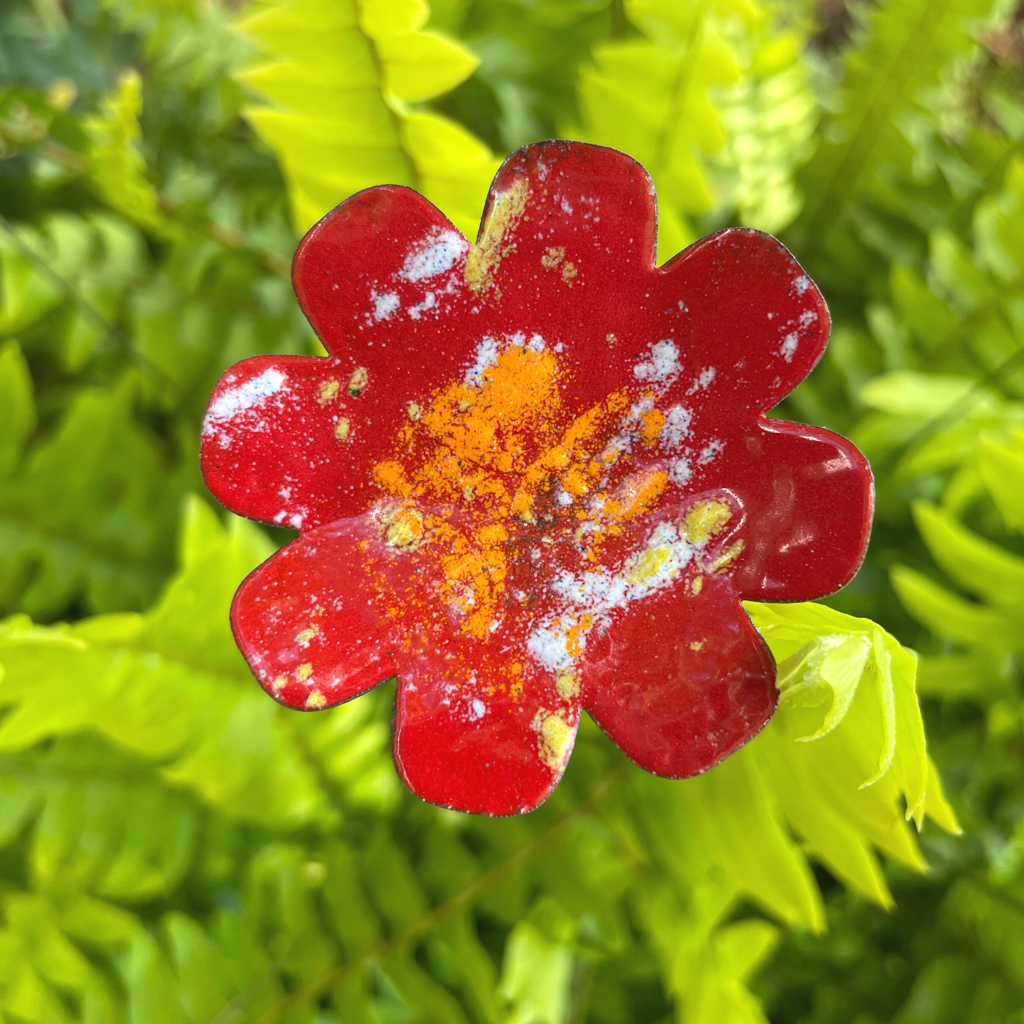 Clever Goods by Annabelle Noel Designs - Wholesale Garden/Lawn Stake - Large Copper Enamel Flowers14