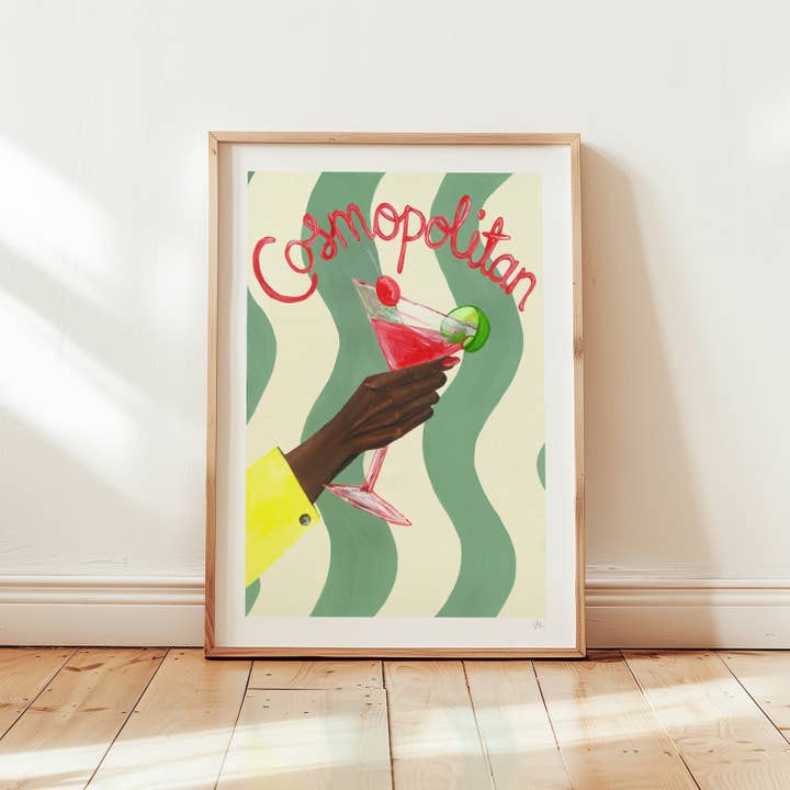 Cosmopolitan Cocktail Art Print for wholesale by Violets Print House