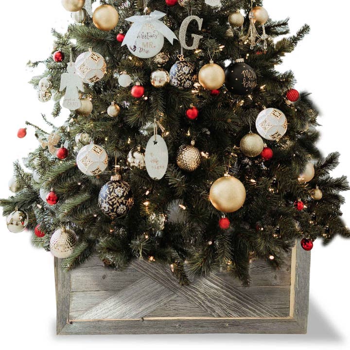 Rockin'Wood - Vente Décoration de Noël - Boîte en bois récupéré pour arbre de Noël