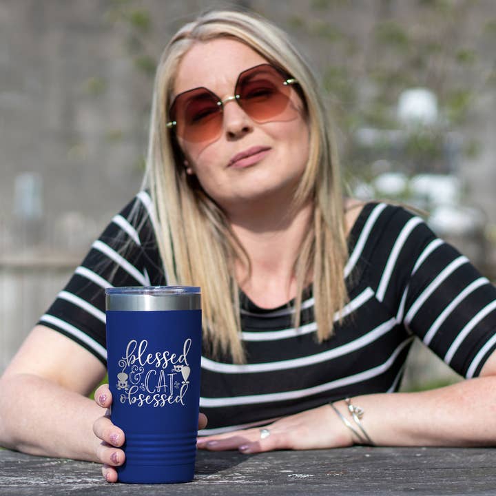 Cat Tumbler - Bicchiere Cat Lover - Funny Cat Saying per la vendita all'ingrosso da parte di Northern Country Girl Designs, LLC