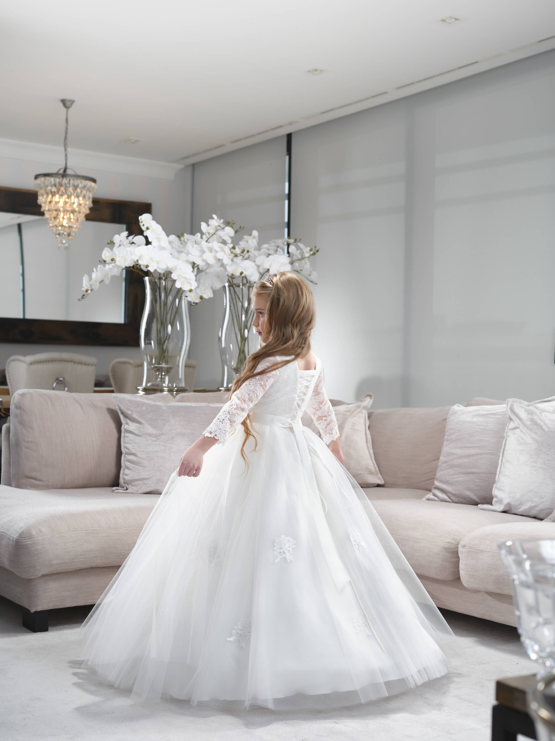 ivory NEW! Beautiful dress for girls, communion dress, flower girl for wholesale on Faire1