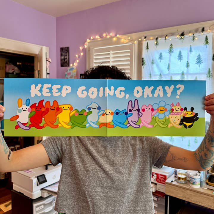keep going!!!! long print!!!!! for wholesale by Stay Okay Studio