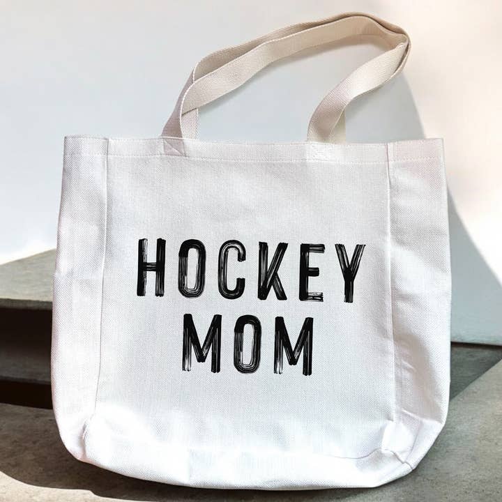 Hockey Mom Canvas Tote Bag for wholesale by 521handmade