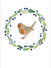 Ansichtkaart - Roodborstje voor wholesale door Wander by Elise