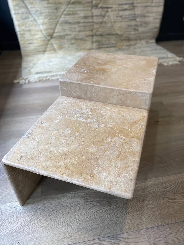 Travertine Tables • Small and Large Size for wholesale by Berber Designers