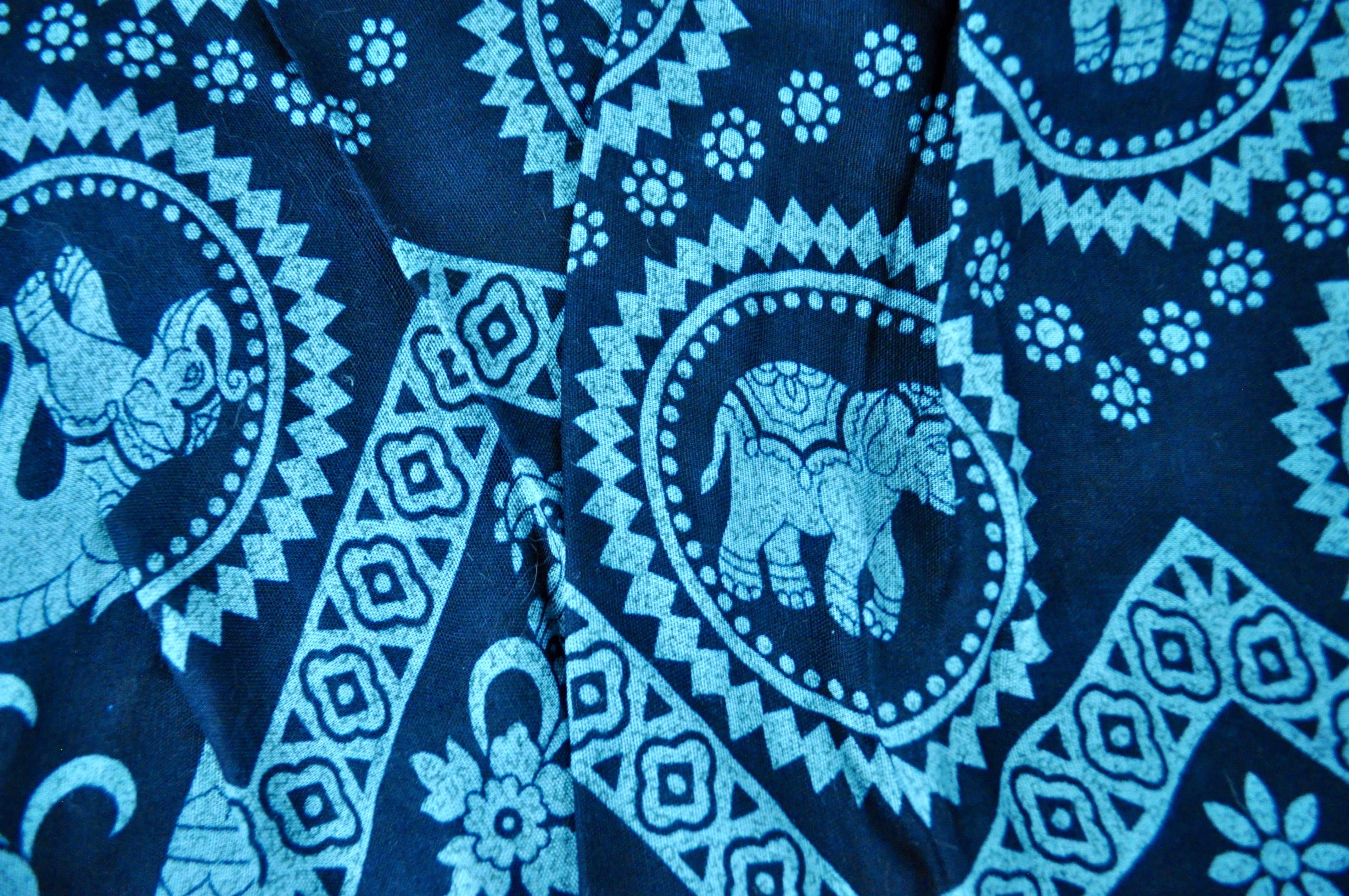 The Elephant Temple - Wholesale Pants - Women's - Tribal Elephant Pants-Teal2