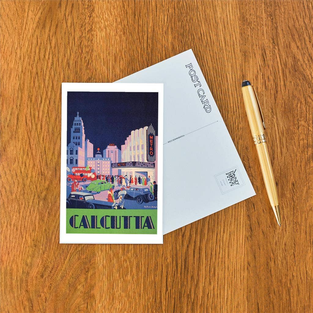 Found Image Press - Wholesale Postcard - Postcard TR-302 Travel Poster for Calcutta, India1