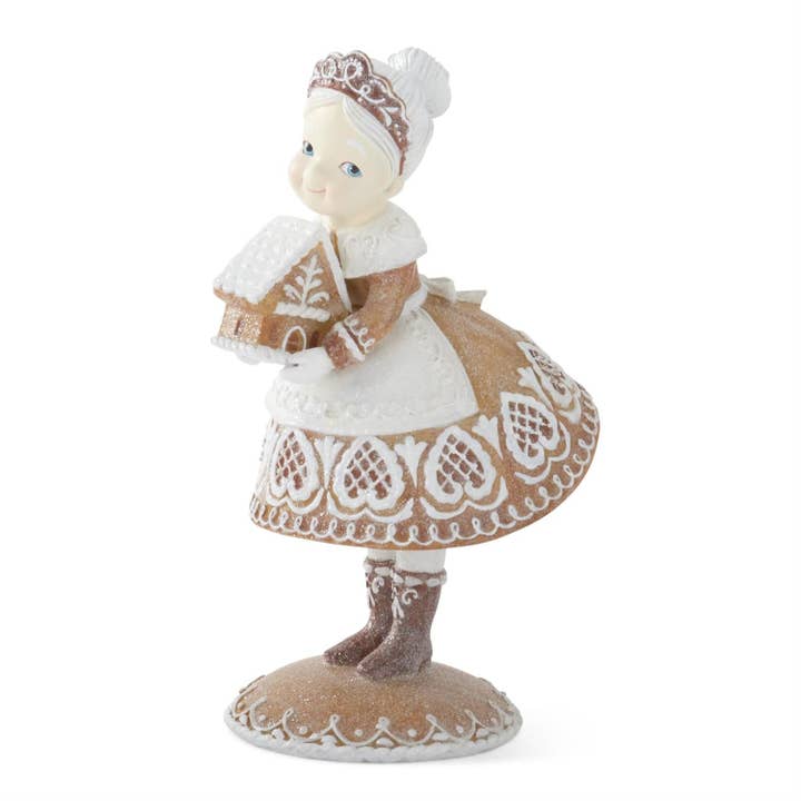 RC Home Decor - Wholesale Decorative Figurine - 13.5" Mrs. Claus Gingerbread Cookie Figurine – Holiday Table & Mantel Décor
