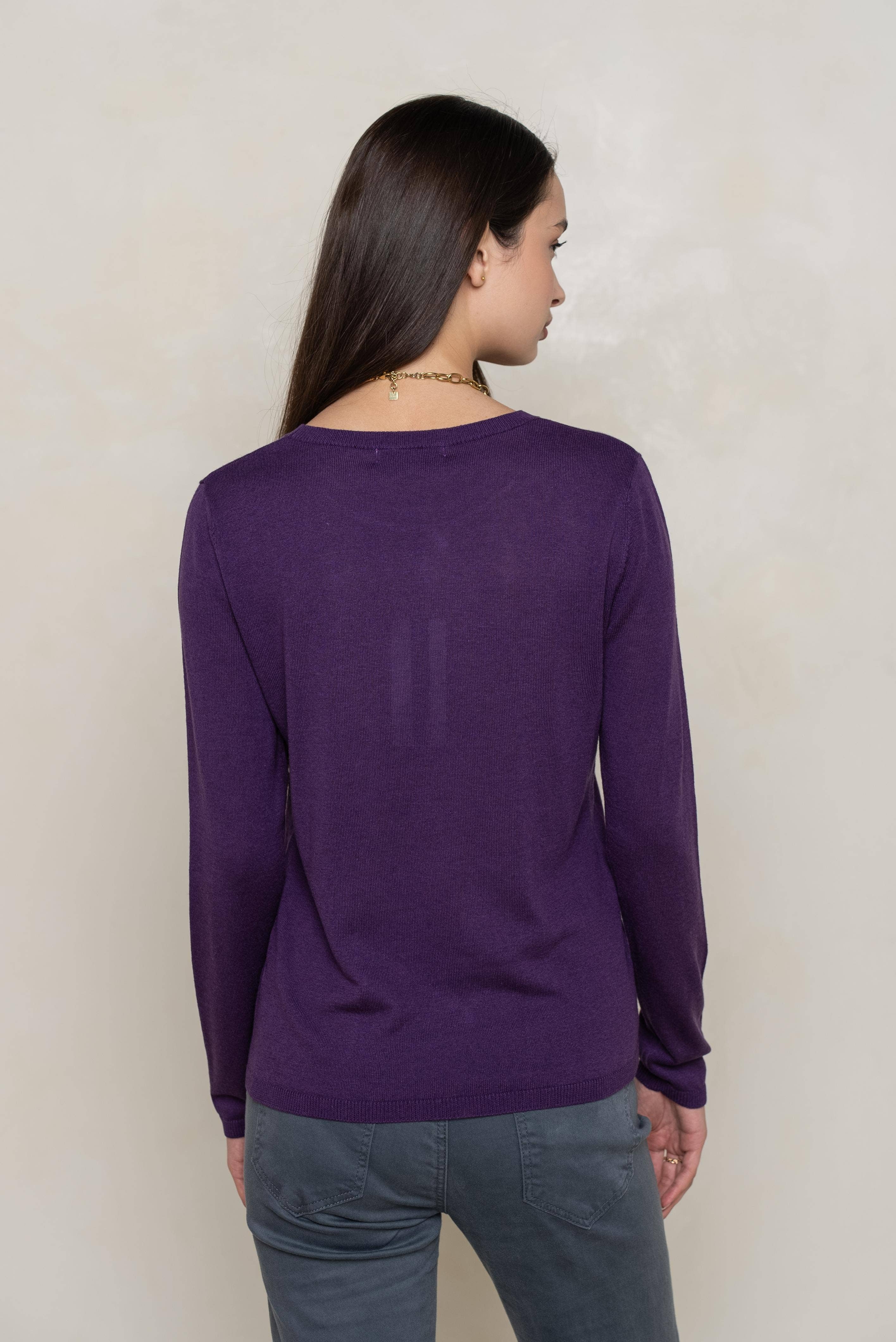 jw.atelier - Wholesale Knit Sweater - Women's - Round neck sweater in silk and cashmere4