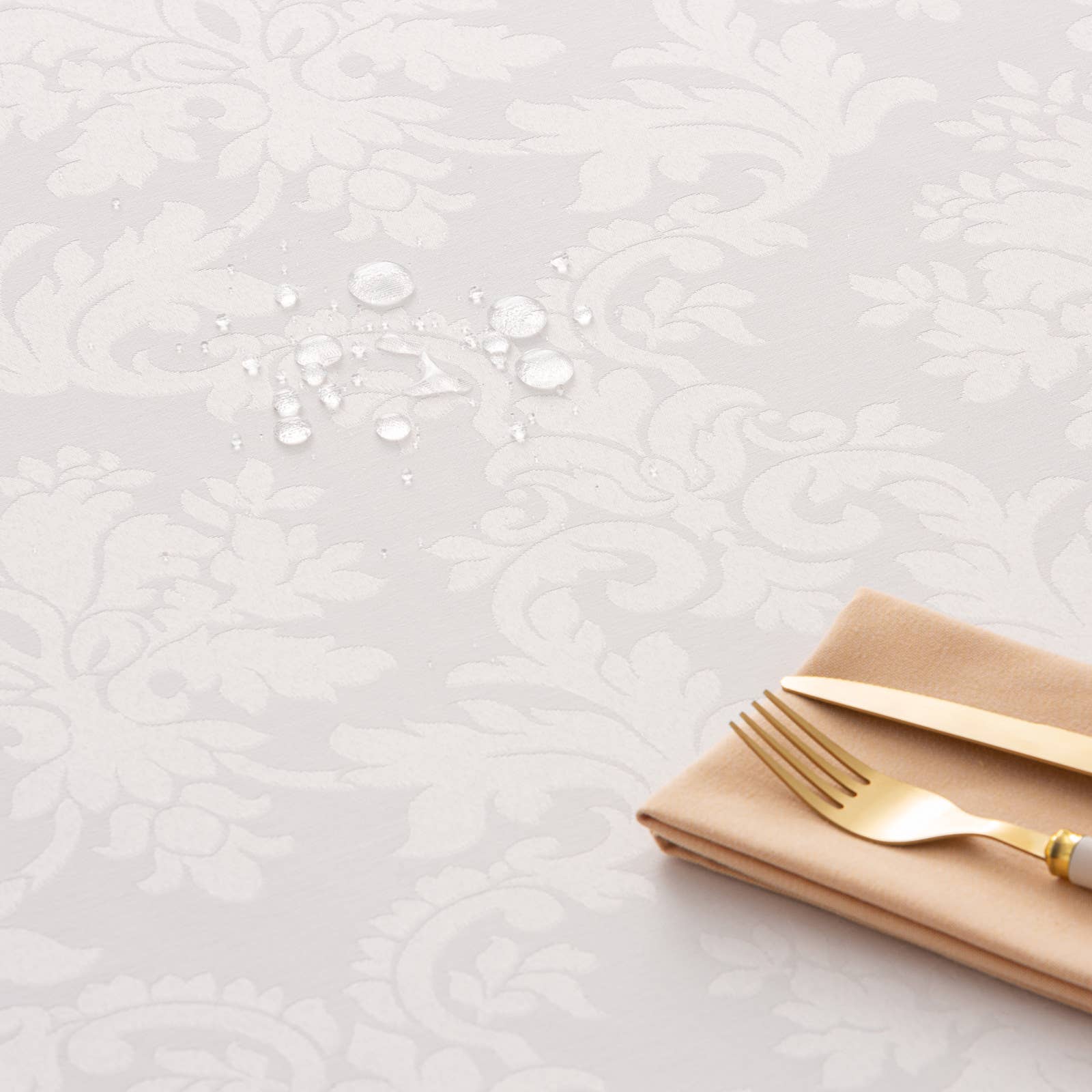 GAMUSI – wholesale Duk – Vattentät jacquardduk i bomull med blommönster från DAMA15