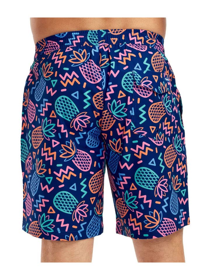 Tipsy Elves - Wholesale Swim Shorts - Men's - Party Pineapple 7.5" Stretch Swim Trunks - Men's Swim Shorts2