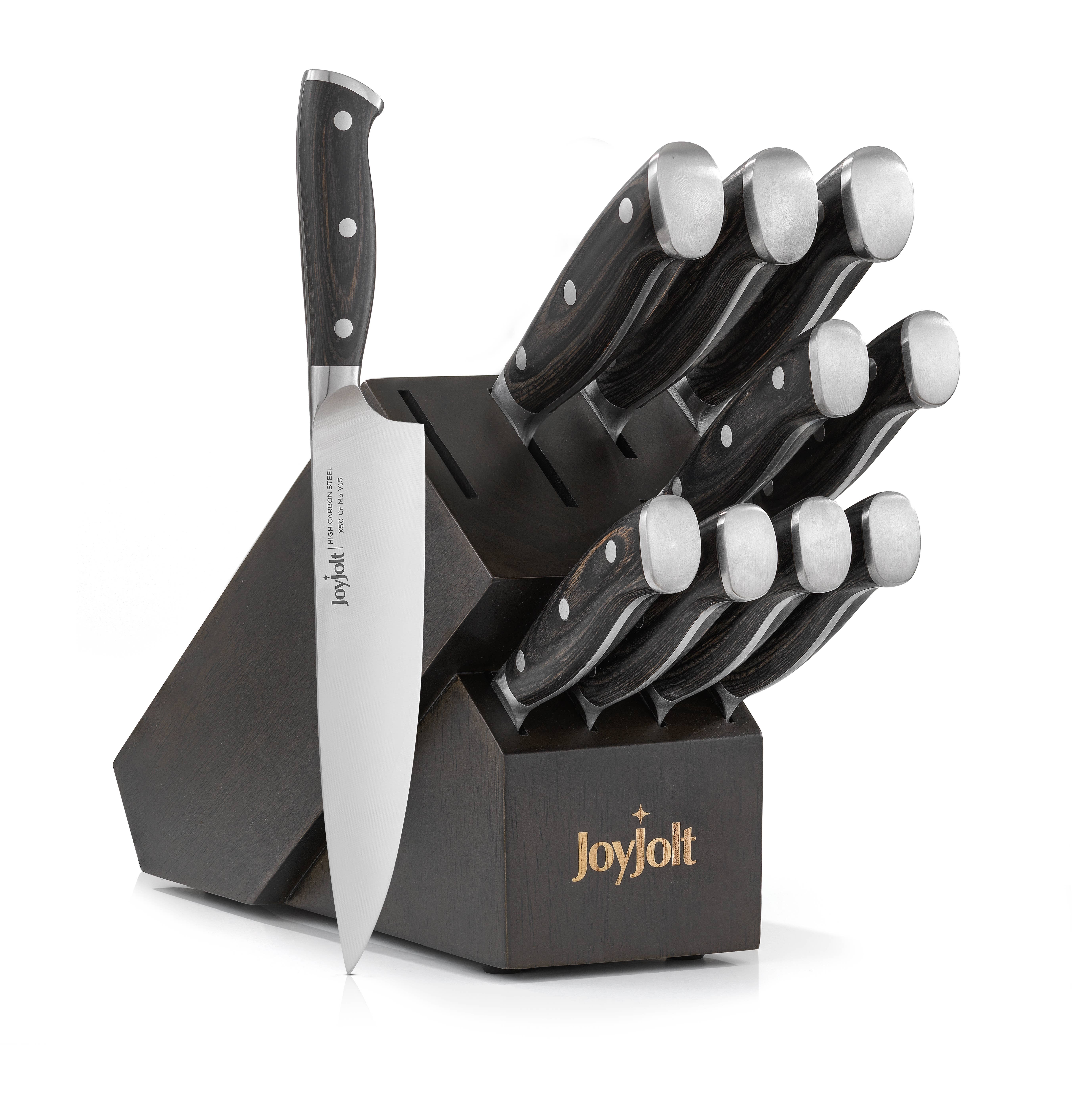 JoyJolt - Wholesale Knife Set - 11pc Knife Set With Block, High Carbon x50 German Steel6
