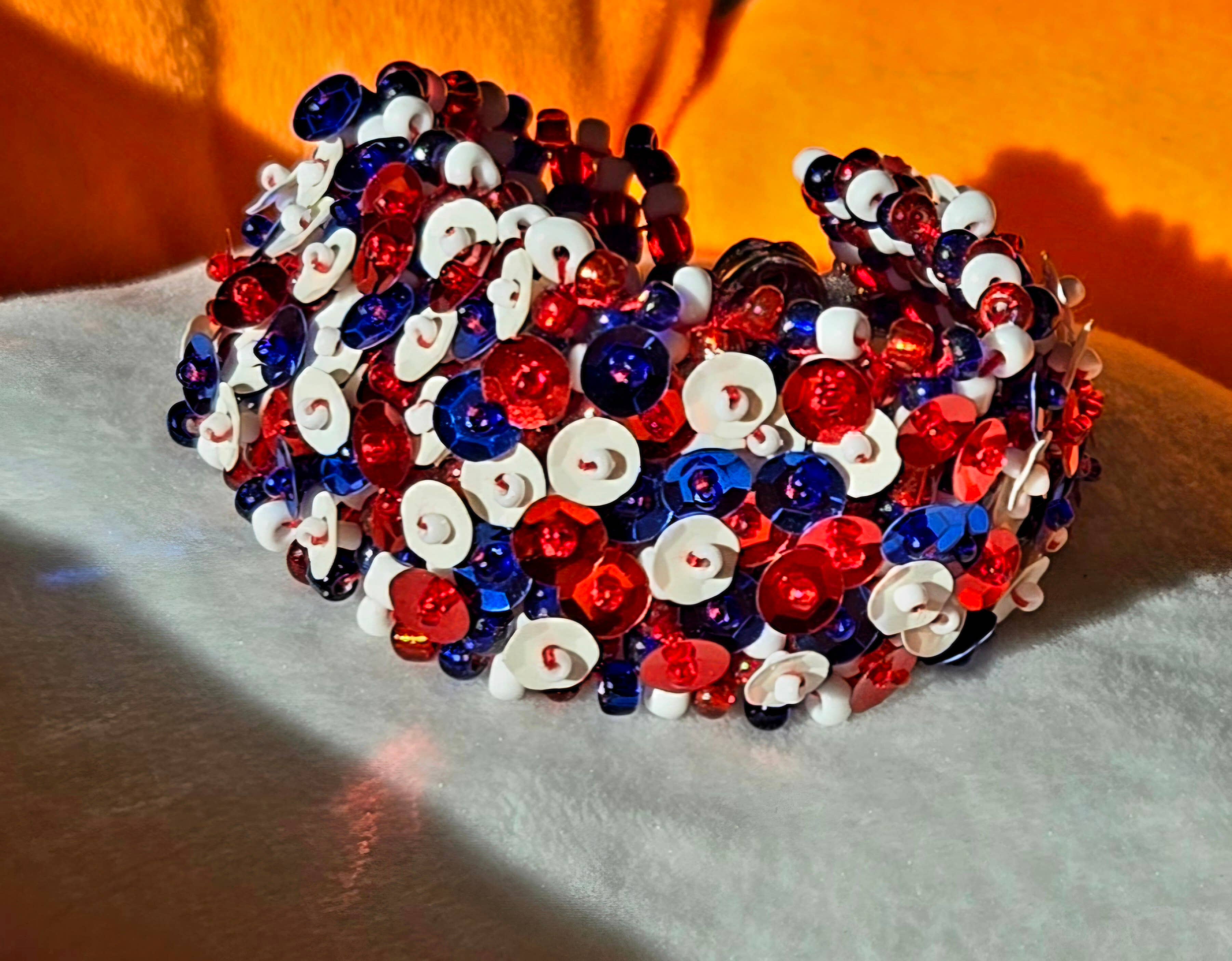 Fiona Accessories - Wholesale Beaded Bracelet - Sequin Handmade Beaded Bracelet button closure (mix)1