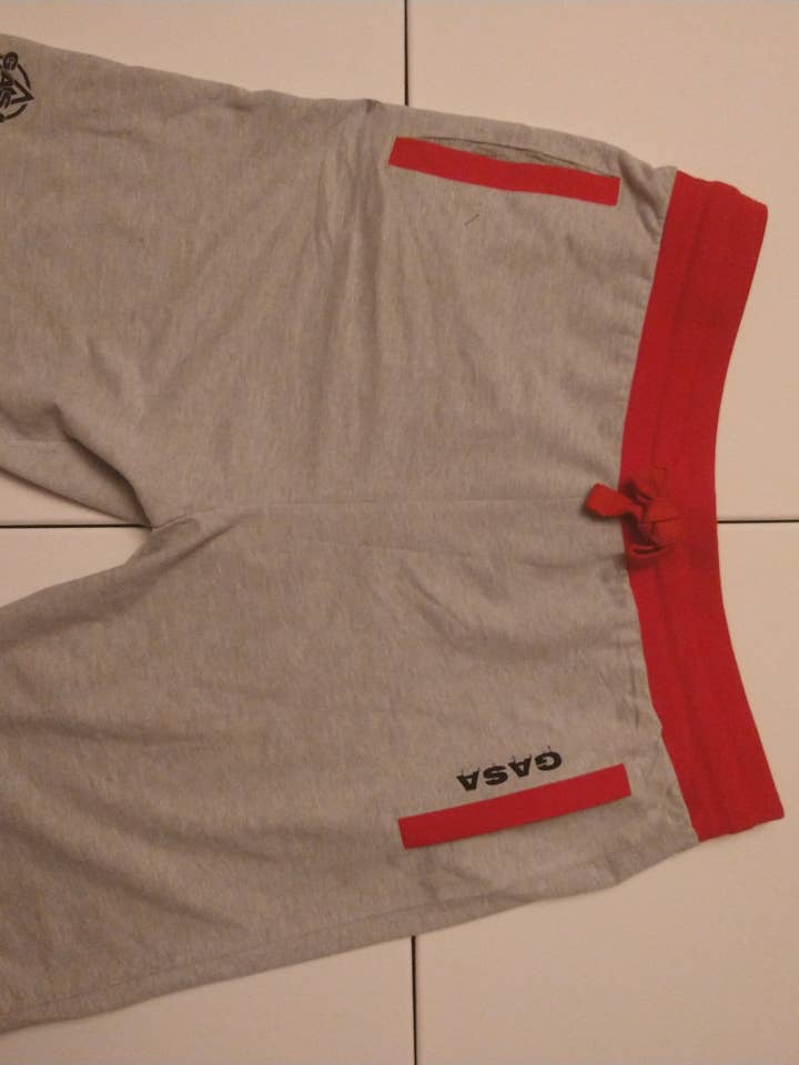 Two tone men's sweat shorts for wholesale by GASA Custom Apparel