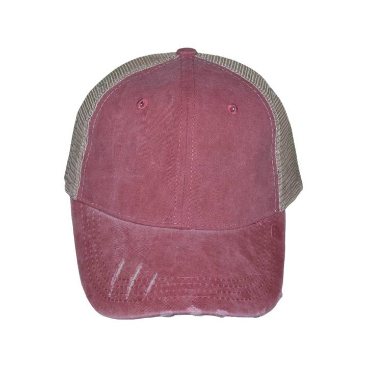Buck Wholesale - Wholesale Trucker Hat - Unisex - Vintage Mesh Trucker Hats - BK Caps Low Profile Structured