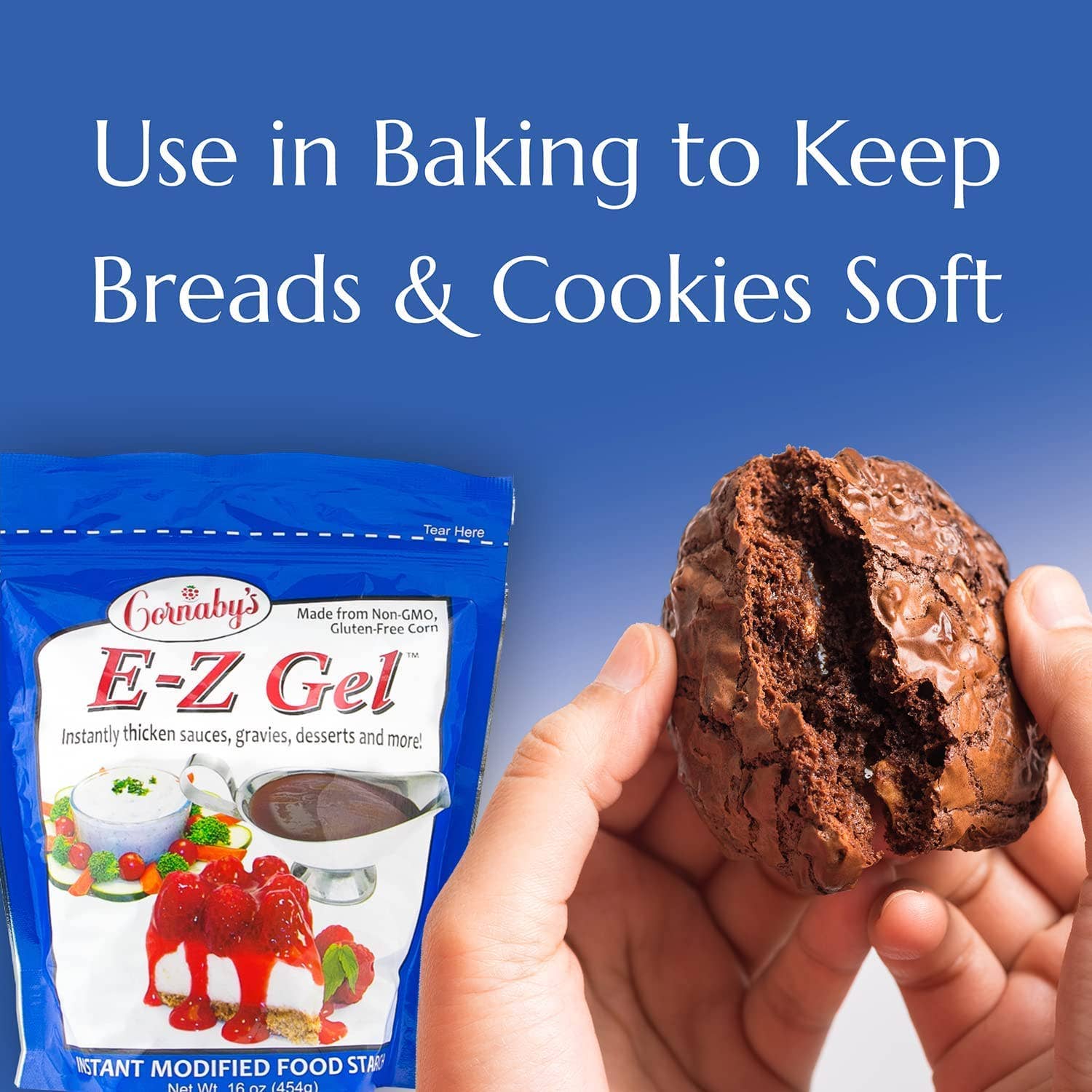 Cornaby's, LLC - Wholesale Gluten-Free Flour - Cornaby's E-Z Gel Gluten-Free Non GMO 16 oz Pouch3