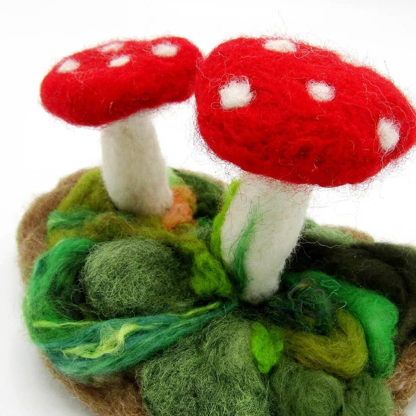 Feather Felts – wholesale Craft sewing kit – Toadstool - Needle Felting Kit2