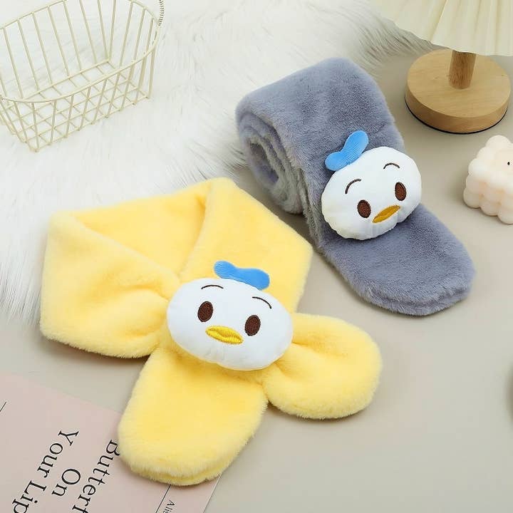 12pk Duck Cozy Faux Mink Fur Scarf Kids for wholesale by Diacly