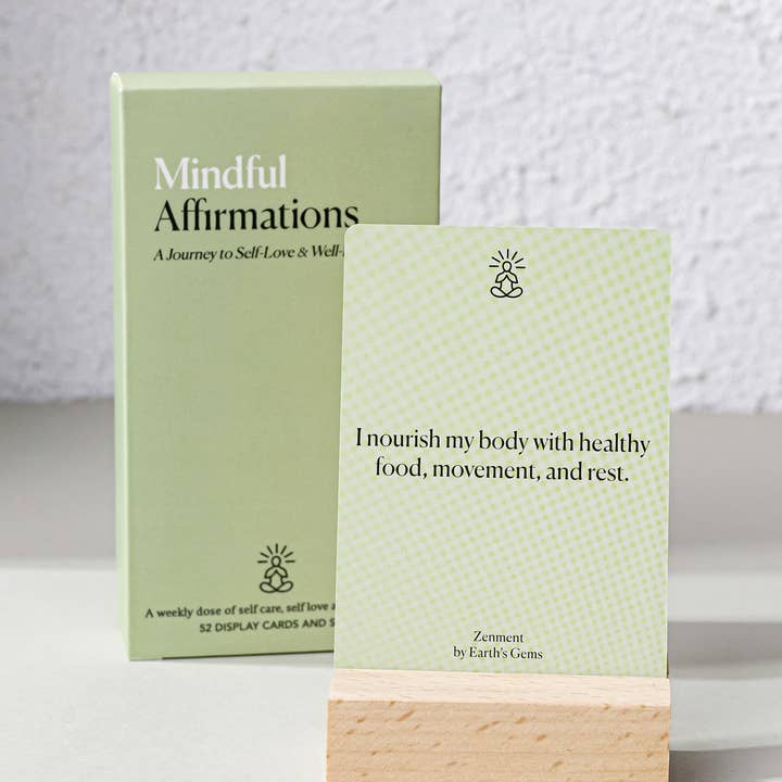 Cartes d'affirmations conscientes pour le bien-être quotidien – Prendre soin de soi pour la vente par Earth's Gems BTQ