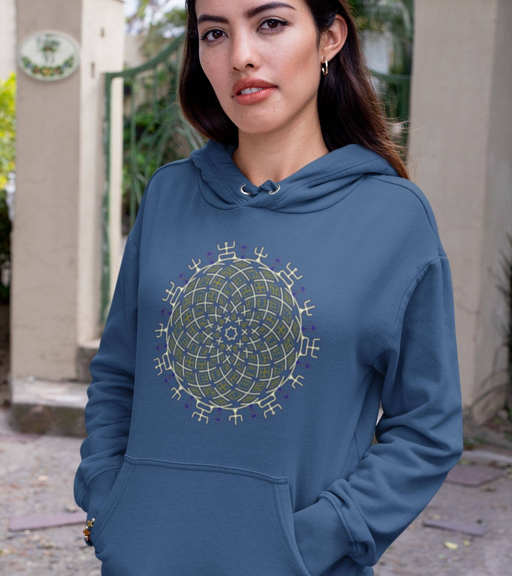symbolika - Venta al por mayor Sudadera con capucha - Mujer - Sudadera con capucha unisex Vortex Cross - Hecho a pedido - Elección de colores1