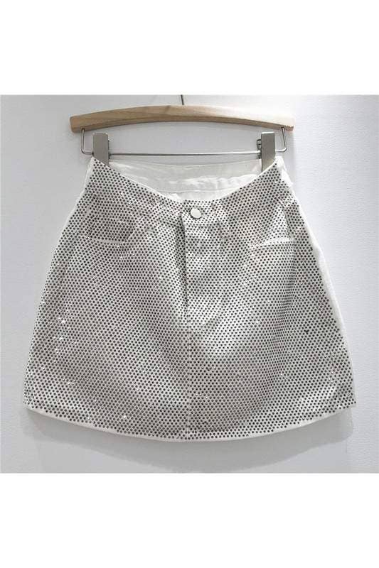 Queen Fashion - Vendita all'ingrosso Gonna - Donna - Gonna short di jeans con strass5