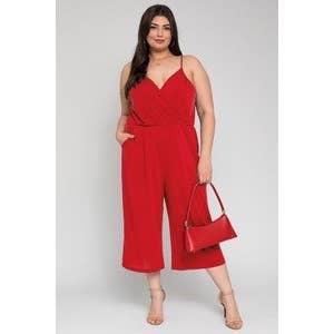 PLUS STORLEK SURPLICE BESKUREN JUMPSUIT för wholesale av Curve Market