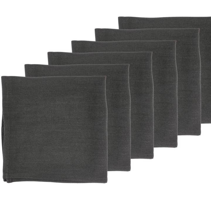 Tischserviette - 6 Stück - Leinen und anthrazitgraue Baumwolle für den Großhandel von Björn